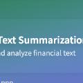 Financial Text Summarization